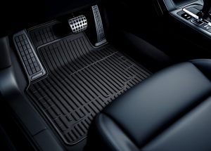 Modern Black Car Interior, a Luxurious Blend of Leather and Technology Modern Black Car Interior, a Luxurious Blend of Leather and Technology