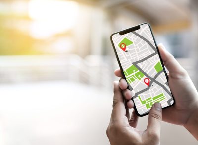 GPS Map to Route Destination network connection Location Street Map with GPS Icons Navigation